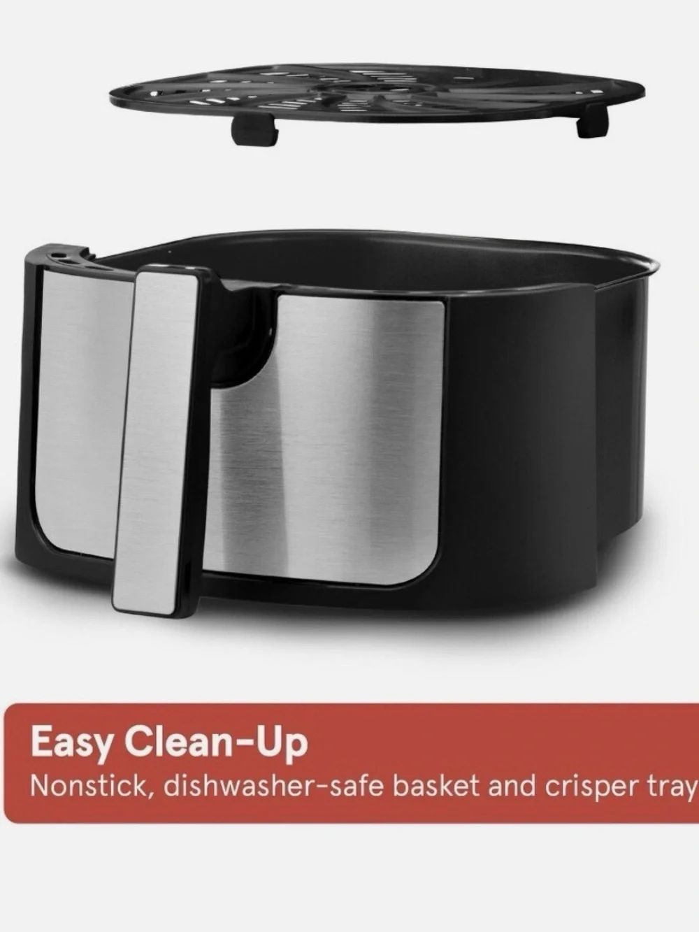 6-Qt Digital Air Fryer - Black & Silver